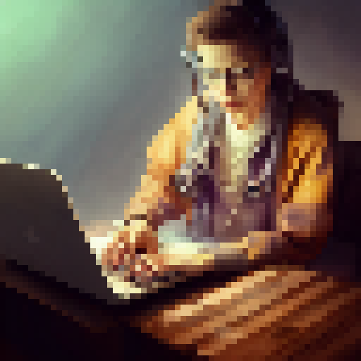 A watercolor image of a person typing on a keyboard while a web browser displays a page with clickable buttons and input fields, representing the practical application of WebDriver and WebElement in Python., watercolor art style, digital art, highly detailed, intentional, 4k.