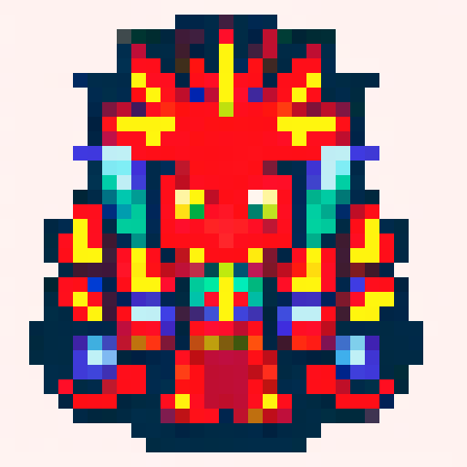 Devil sprite, red colors, demonic, dark colors