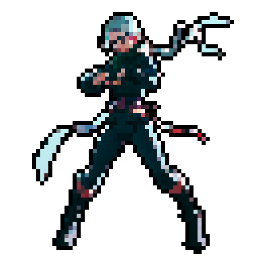 Full-body image of a rogue ready to fight