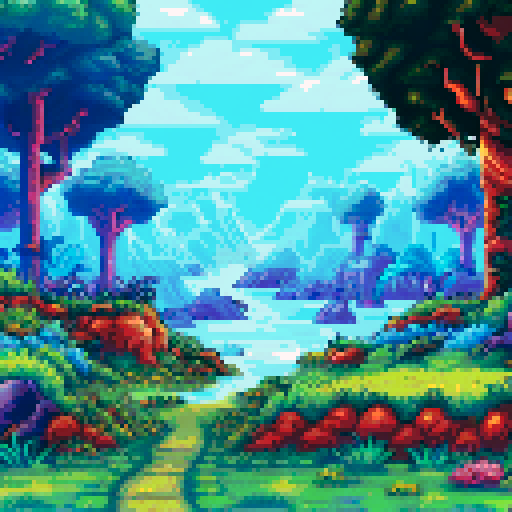 Can you make a mystical land with various biomes