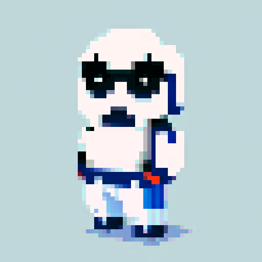 pixel little stormtrooper game character, full body, blaster, pixel art, sRGB