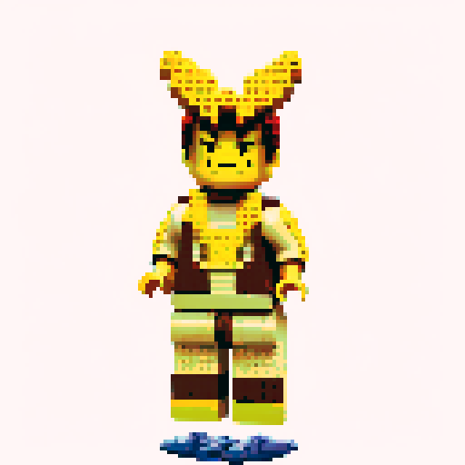 capcom character ryu pixel lego