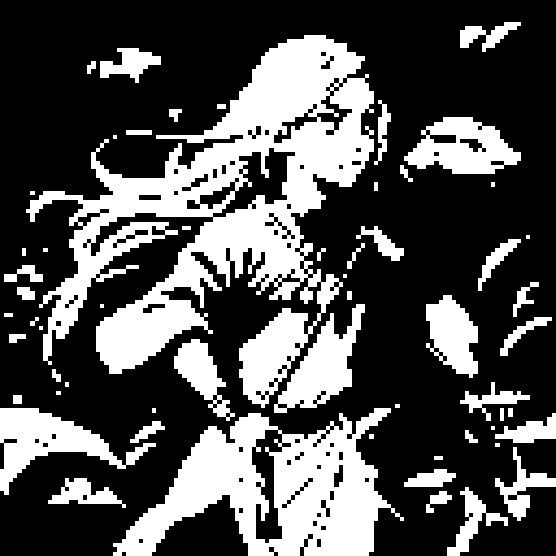 Create a detailed pixel art sprite, a character that will be based on the paraguayan myth Jasy Jatere. he is a blonde boy with long hair and bright blue eyes and carries a snake headed staff and is from indigenous mythology - please keep it culturally accurate