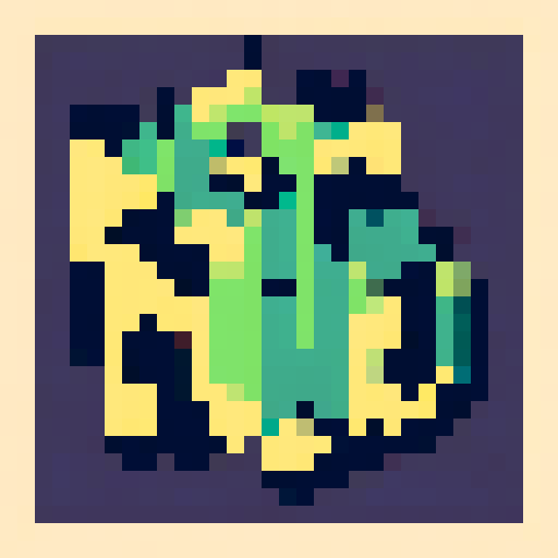 the word "beta", 32x32, bold black outline, pixel art, Solid color