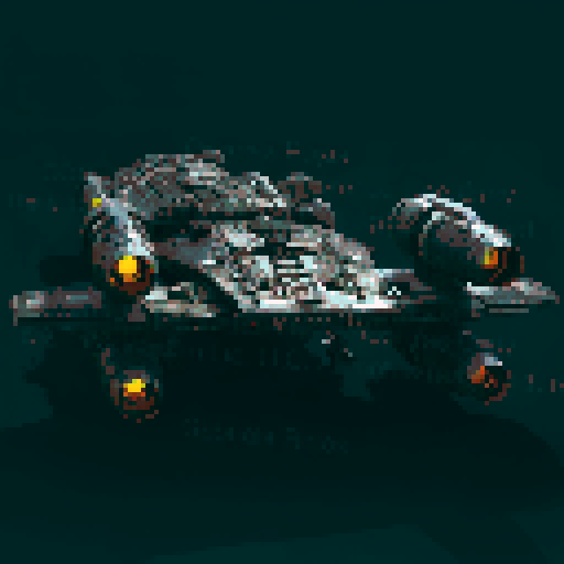 pixel art spaceship
