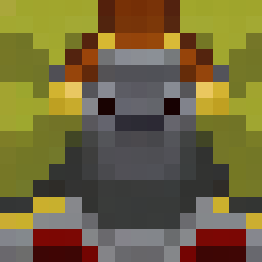 Raccoon face on a transparent background, rendered in a 16x16 pixel portrait style