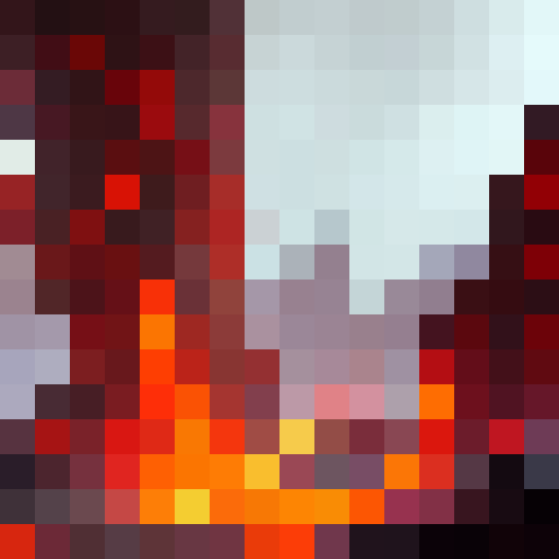 Lava tilemap with walkable paths, lava pits surrounded by walls, and flowing lava 