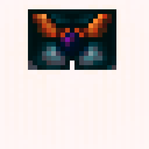 Wings with a purply influence, game icon style, 32x32 pixel art, sRGB, skill art, close up, portrait