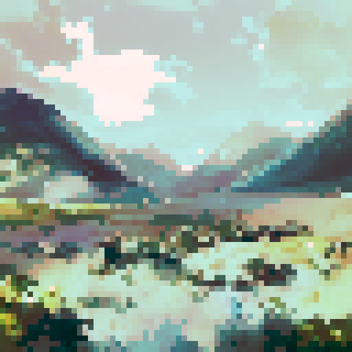 landscape enviroment for creating a tileset for an isometric game, semi realistic