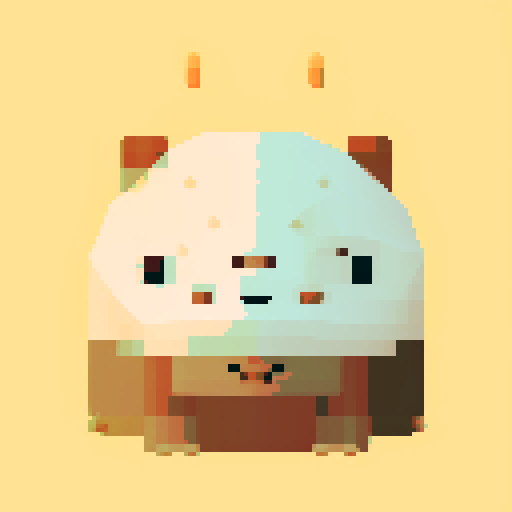 capybara with a happy expression, bright pixel art, solid white background