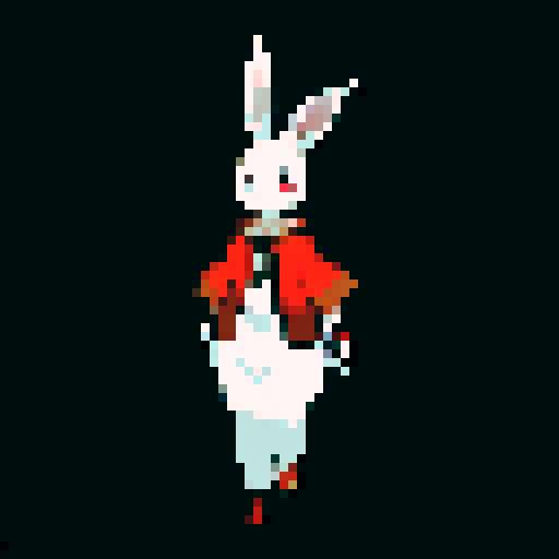 Mysterious and whimsical wererabbit in the style of wizardry