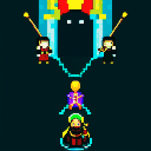 three men, archmage and his apprentices , magic staff, light at the archmage, dark place, king with staff, cant see eyes, eyes darken, only three men