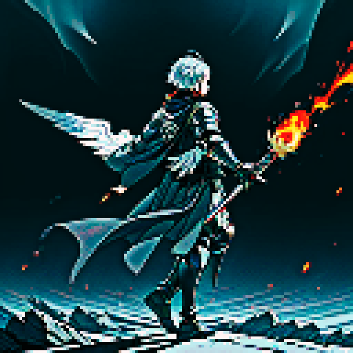 Man: Fully armored and wearing a helmet
Blasphemy Sword: A large sword made of gray black metal. The sword body flowed with disgusting viscous liquid and flickered with a faint soul fire.
2: Add a cloak to the back
3: A soul fire flickered in the armor and dissipated slightly outward, and the other half of the wings were replenished with soul fire.