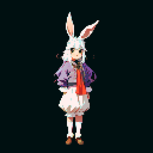 Mysterious and whimsical wererabbit in the style of wizardry