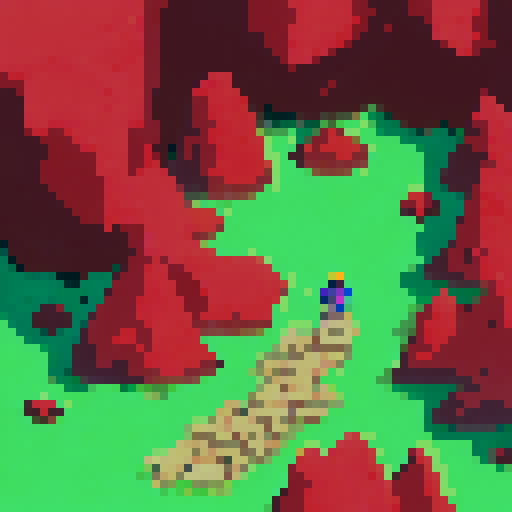 "Yogi Bear contemplates the vast, crimson terrain of Mars, surrounded by towering, rocky formations and a hazy, pink sky in a striking landscape portrait."