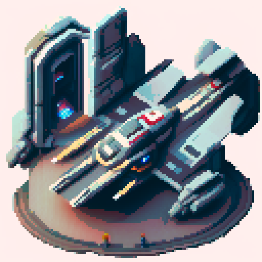 cryopod, spaceship interior, shadows, woman figure, pixel art