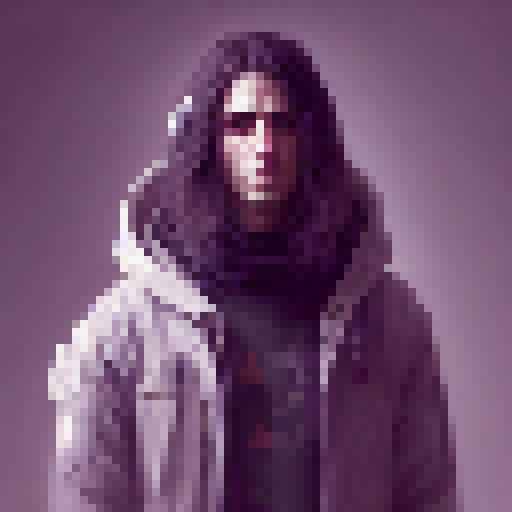 hacker from a corporation, long-haired, cyberpunk, dystopian future, portrait 