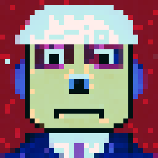 Fill canvas with a galaxy background using dark blues, purples, and stars. Place a white astronaut silhouette in the center of the canvas