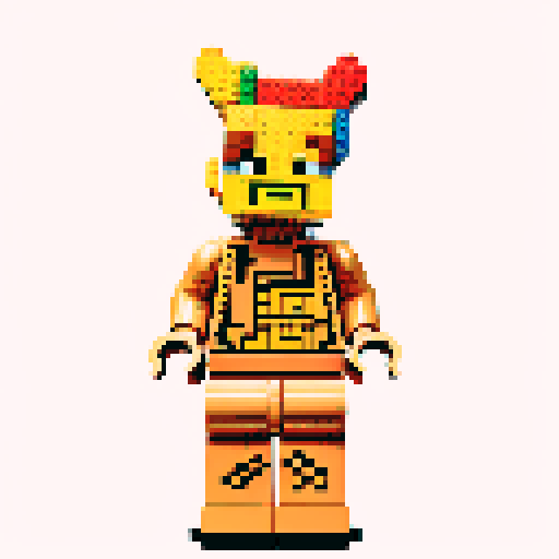 lego pixel, vibrant colors, blocky shapes, small plastic bricks, isometric perspective, retro video game, low resolution, 8-bit graphics, sharp edges, square grid, limited color palette, nostalgic feel, brick-built characters, iconic lego logo, digital recreation, detailed textures, crisp lines, simplified forms, nostalgic gaming vibes