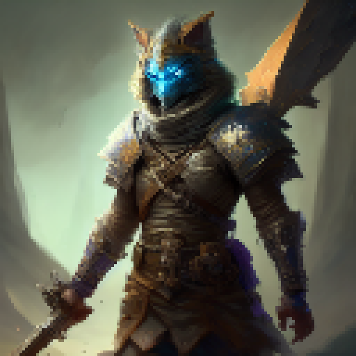 The pixel art character is a warrior for a 2D platform game. They wear a sapphire blue medieval armor with a closed helmet, showcasing nobility and strength. Armed with a long ruby sword, their muscular physique exudes agility and power. The art captures their commanding presence, highlighting the intricate armor details and radiant ruby blade. Ready for battle, this brave warrior embodies resilience and formidable combat skills, perfect for epic adventures.