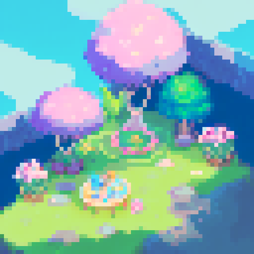 Summer picnic in large open fields 