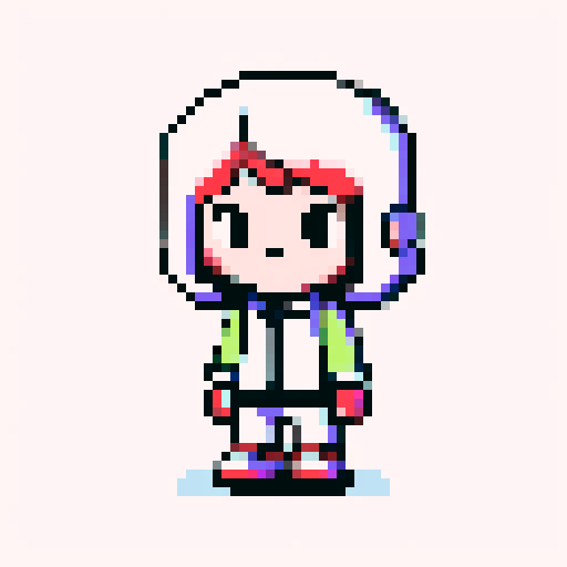 pixel art with a white background and a contour for the shape