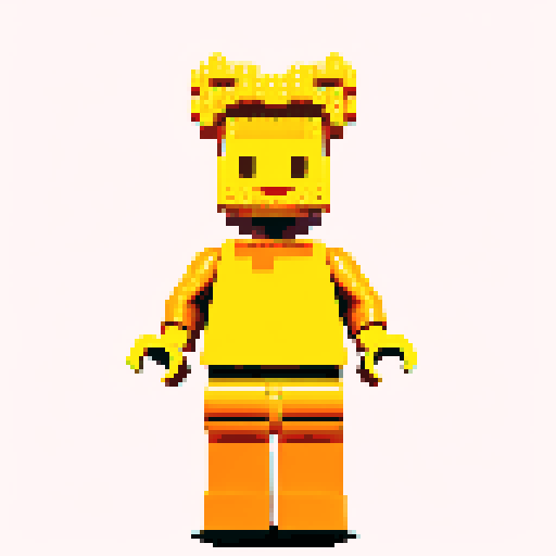 lego pixel, vibrant colors, blocky shapes, small plastic bricks, isometric perspective, retro video game, low resolution, 8-bit graphics, sharp edges, square grid, limited color palette, nostalgic feel, brick-built characters, iconic lego logo, digital recreation, detailed textures, crisp lines, simplified forms, nostalgic gaming vibes