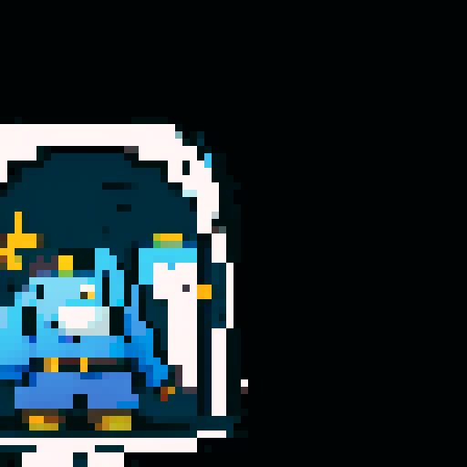 penguin standing with sword