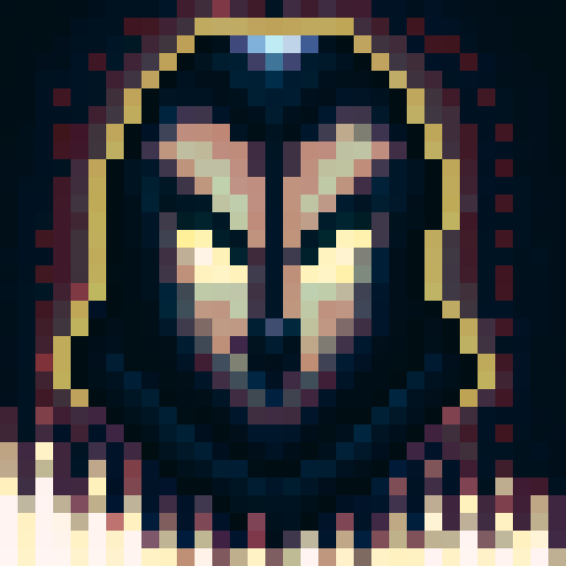 character dashing forward leaving blurry trails, dark and mysterious ambiance, 32x32 pixel art, skill art, close up, portrait, game icon