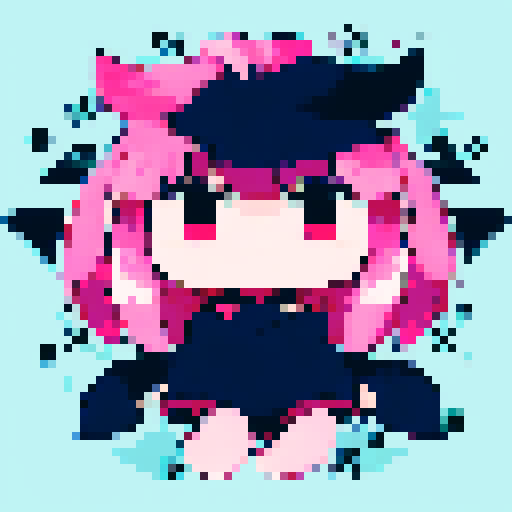 Pink roses bloom around a serene park with swings and trees while a character portrait shows a close-up of an anime-style figure in pixel art.