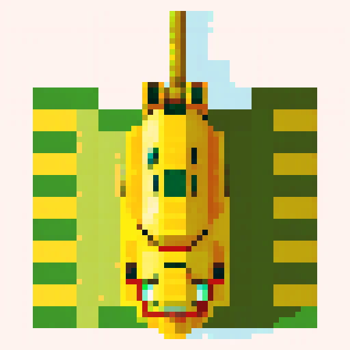 small tank, top-view, Battle City style, game icon, 32x32 pixel art, sRGB, skill art, close up, yellow main color, single turret, intimidating cannons, tracks, pixelated explosions, tranparent background, game sprite, symmetry