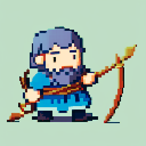 Draw a nordic looking unit with a bow and a quiver full of arrows.