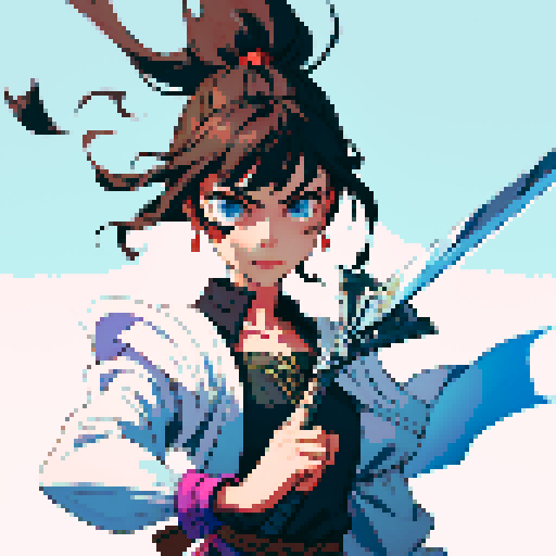 sliced in half by a sword