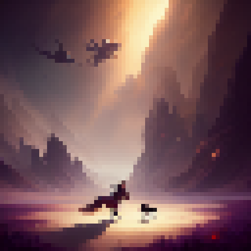 Dog and horse galloping across the vast prairie, surrounded by mystical fog, with a dragon soaring overhead and a castle in the distance, all depicted in a rich and detailed fantasy RPG-inspired concept art.