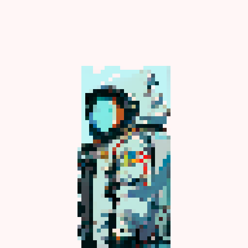 astronaut in an all black space suit