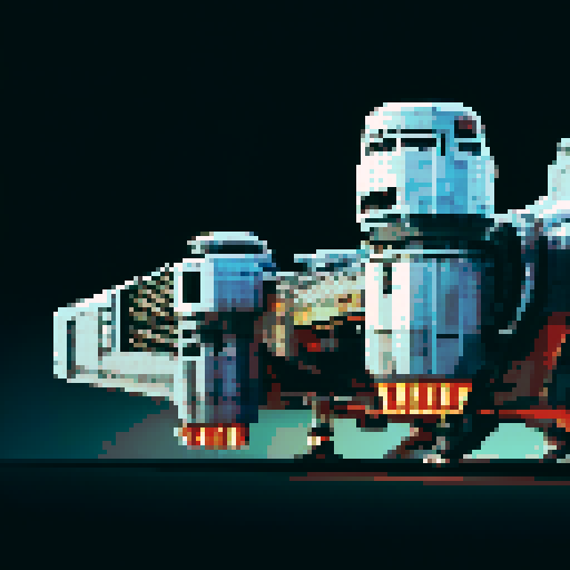 pixel art spaceship