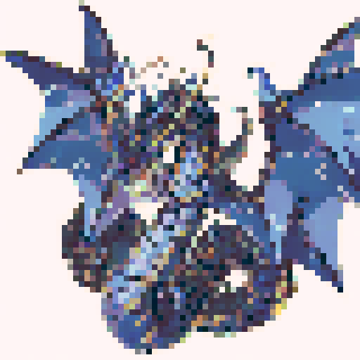 thunder dragon colossus from yugioh but pixelated