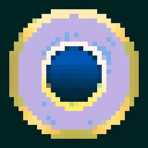 Circle badge with gradient file and gold rim