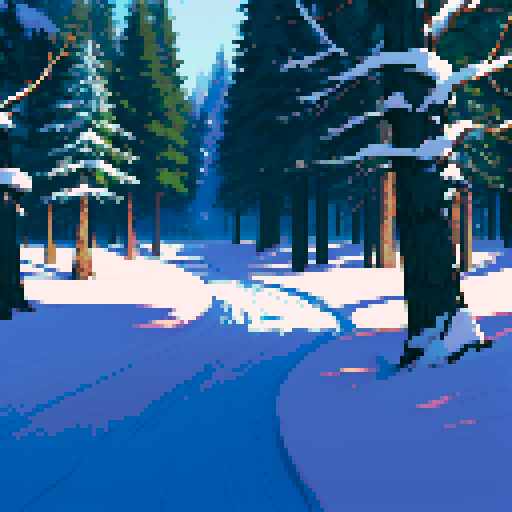 Snow forest back ground tile assets