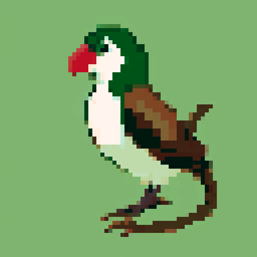 New Zealand Bird with fan tail, dark green and brown.