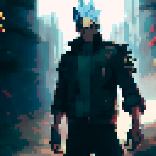 transform the picture into the like the human characters in pokemon emerald but follow the design like the picture