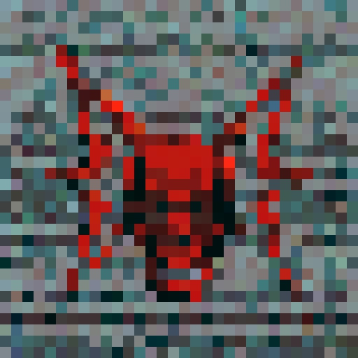 Symmetrical skull, only four colors, evil vibe