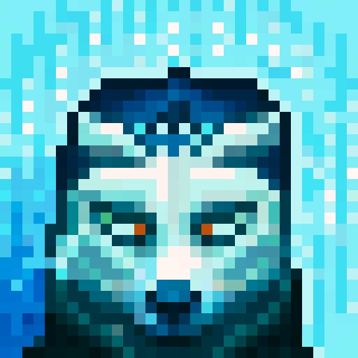 wolf avatar, portrait, glowing eyes