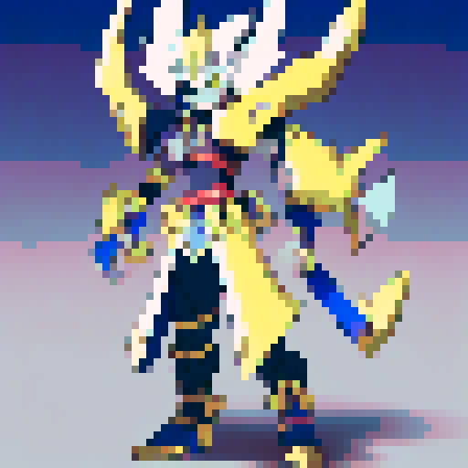 Knight in full golden armor.