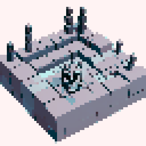 spike fall trap, dungeon brick background, 3d spikes, skull on spike, angled perspective, pixel art, sRGB