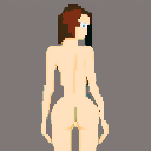 sexy naked woman, butt shot, looking back at camera, sugggestive