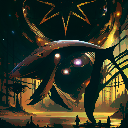 The tarot card The Star in an aquatic and medieval dark style. The scene should be illuminated by ethereal star-like lights, symbolizing hope and clarity. 