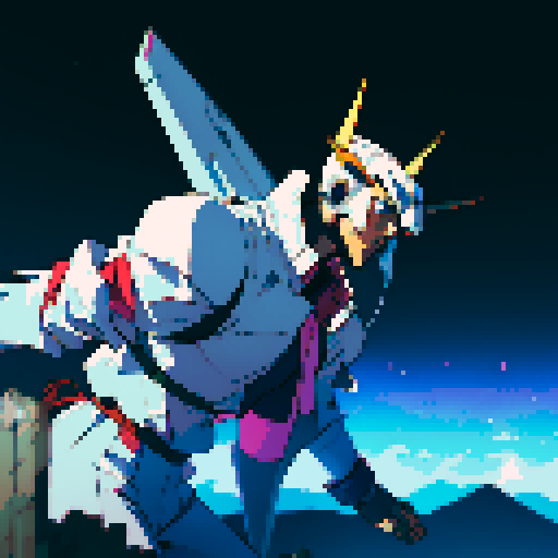 Pixel art, ghost, gundam