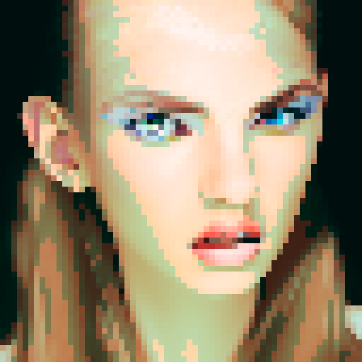 Portrait of young woman with blue eyes