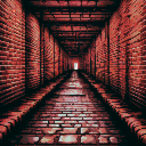 Dark, murky, and damp, the winding tunnels of the sewers twist and turn, revealing glimpses of brick walls, rusted pipes, and murky water illuminated by flickering, fluorescent lights
